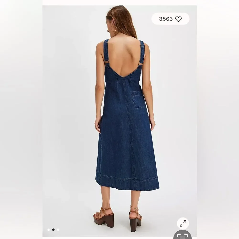 Free People Dex Denim Midi Dress